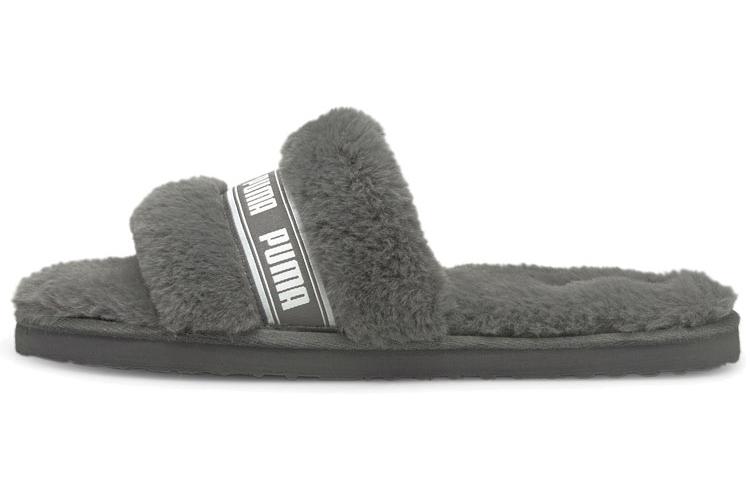 Тапочки женские PUMA Fluff Slide charcoal grey, 37 EU