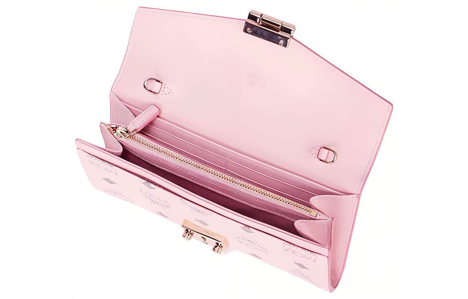 Сумка женская MCM Tracy Monogram Logo розовая