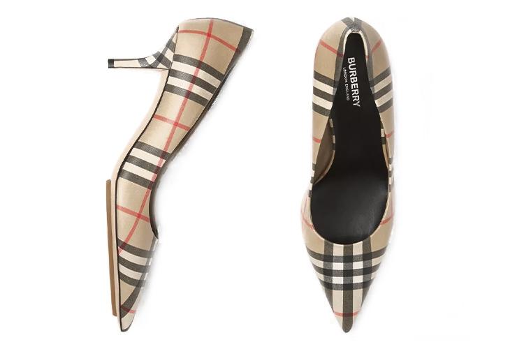 Туфли женские Burberry V In Archive бежевые, 37 EU