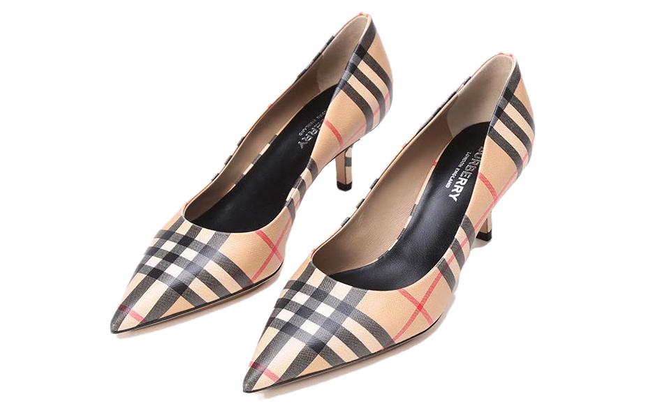 Туфли женские Burberry V In Archive бежевые, 37 EU