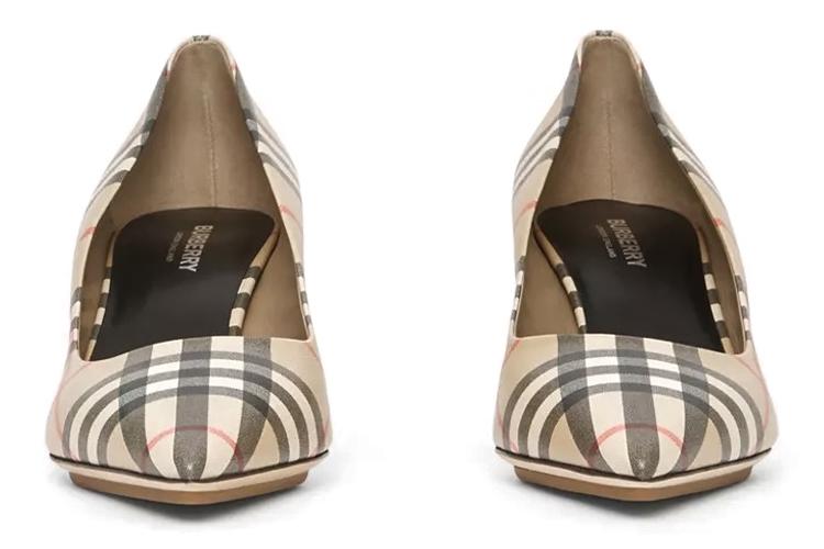 Туфли женские Burberry V In Archive бежевые, 37 EU