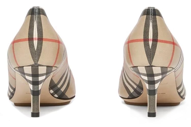 Туфли женские Burberry V In Archive бежевые, 37 EU