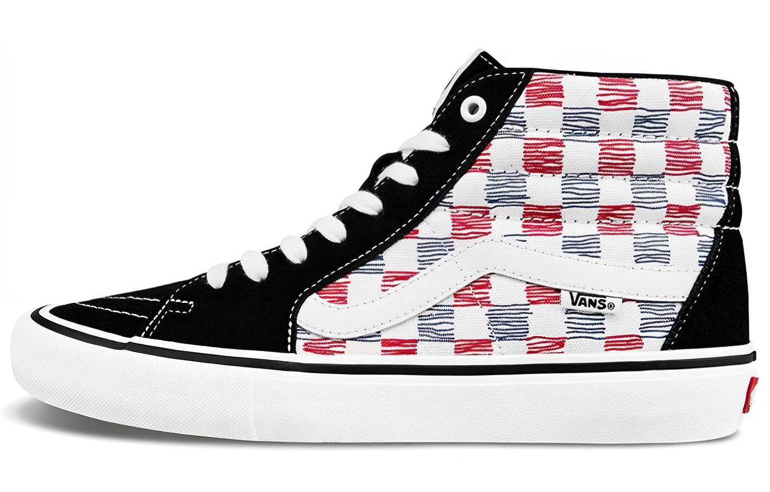 Кеды унисекс Vans SK8-Hi Pro белые, черные, 35 EU