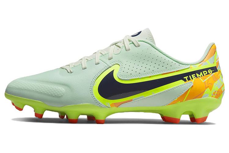 Футбольные бутсы Nike Tiempo Legend 9 Academy зеленые-желтые, 40.5 EU