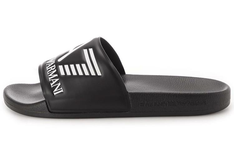 Шлепанцы унисекс Ea7 EMPORIO ARMANI черные-белые