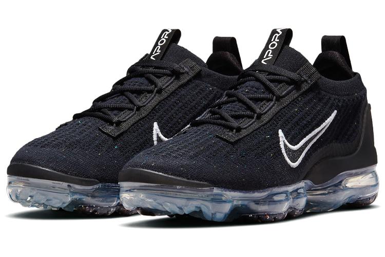 Кроссовки женские Nike Air VaporMax 2021 Flyknit черные с краплениями, 36.5 EU
