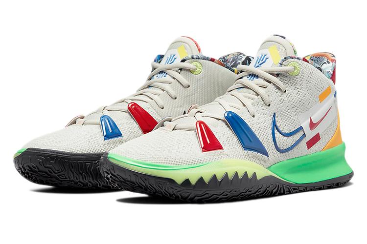 Спортивные кроссовки унисекс Nike Kyrie 7 Visions белые-зеленые, 43 EU