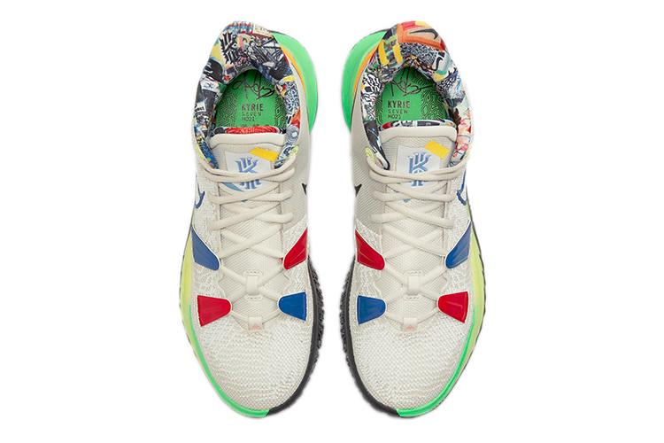 Спортивные кроссовки унисекс Nike Kyrie 7 Visions белые-зеленые, 43 EU