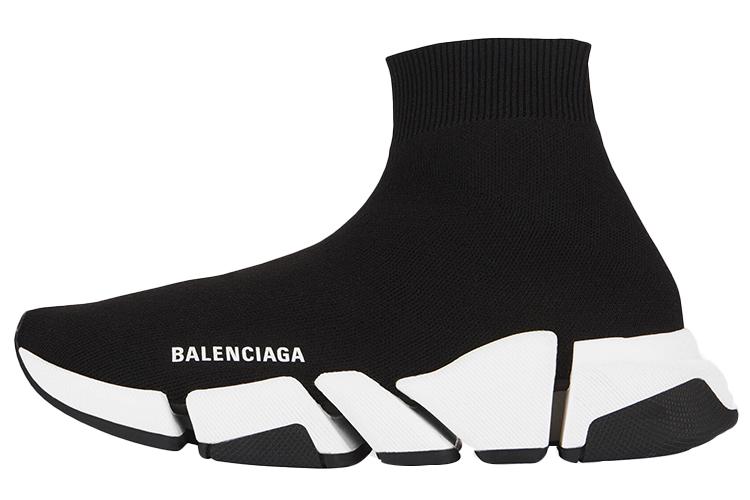Кроссовки женские Balenciaga Speed 2.0 черные-белые, 35 EU