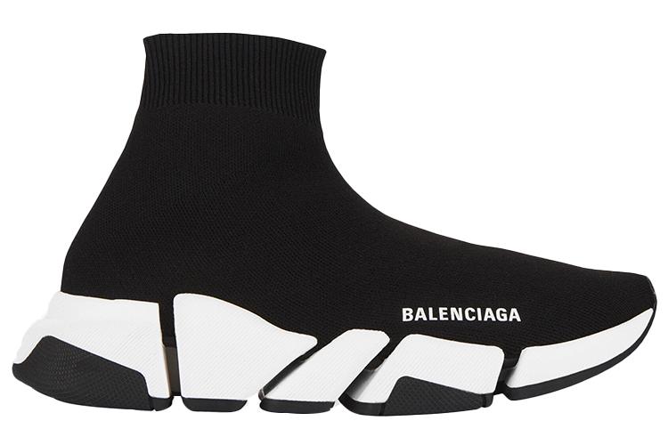 Кроссовки женские Balenciaga Speed 2.0 черные-белые, 35 EU