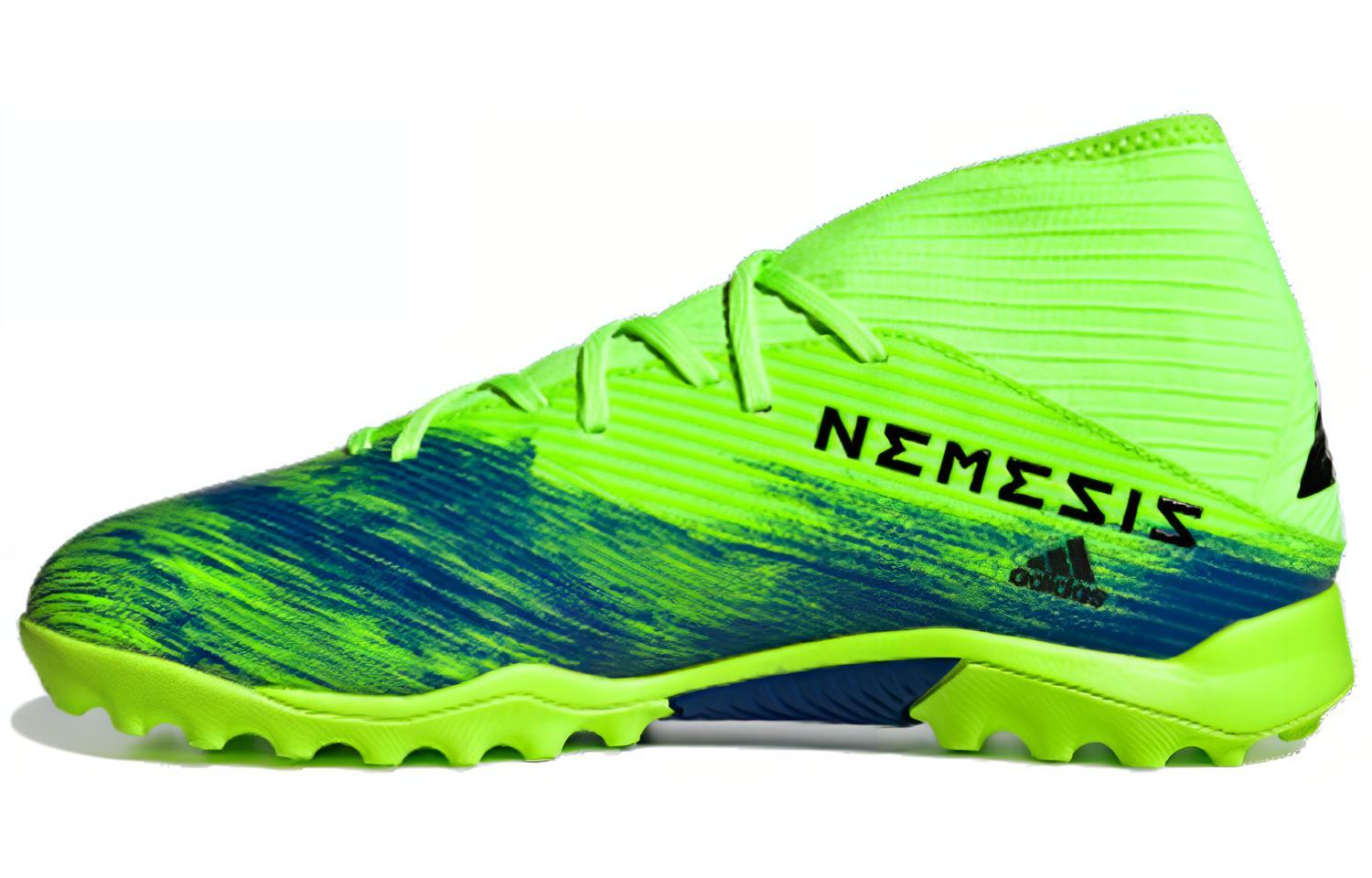 Футбольные бутсы мужские Adidas Nemeziz 19.3 TF зеленые, 43 1/3 EU