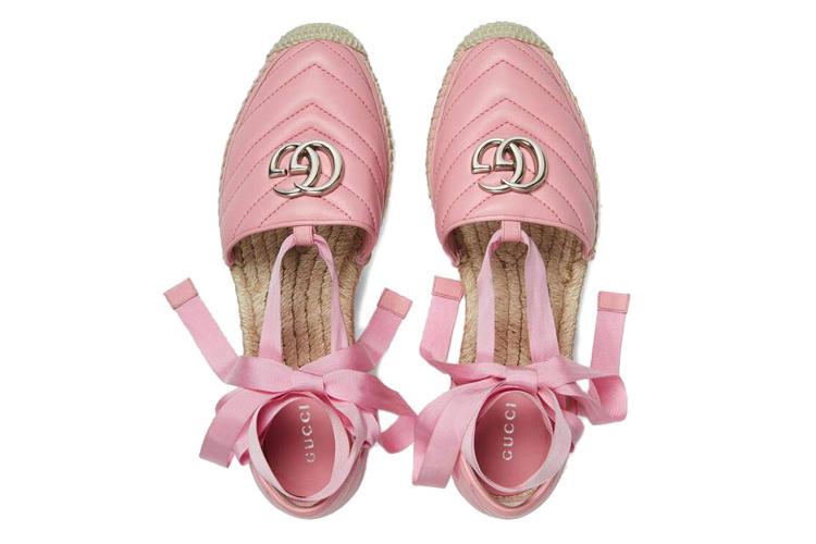 Эспадрильи женские GUCCI 628148 BTMO0 5815, розовые, 36.5 EU