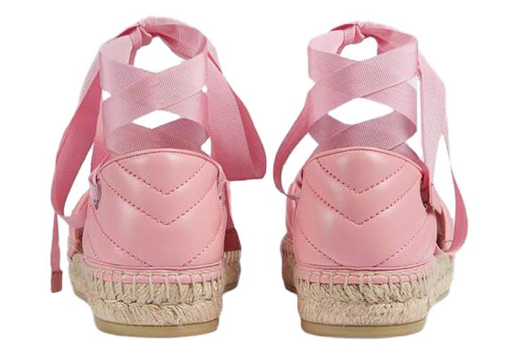 Эспадрильи женские GUCCI 628148 BTMO0 5815, розовые, 36.5 EU