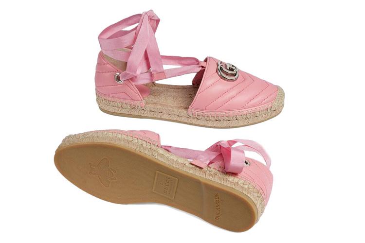 Эспадрильи женские GUCCI 628148 BTMO0 5815, розовые, 36.5 EU