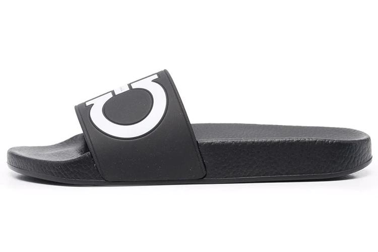 Шлепанцы женские FERRAGAMO 01B827 744127 черные-белые