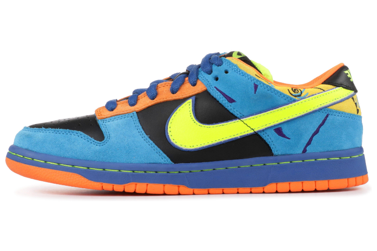 Спортивные кеды мужские Nike Dunk Low SB Skate Or Die синий-оранжевый