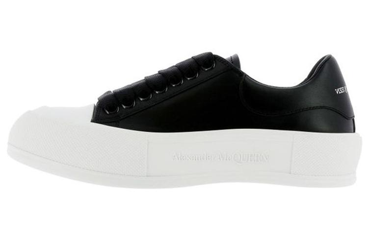 Кеды женские Alexander McQueen Deck Plimsoll черные, белые