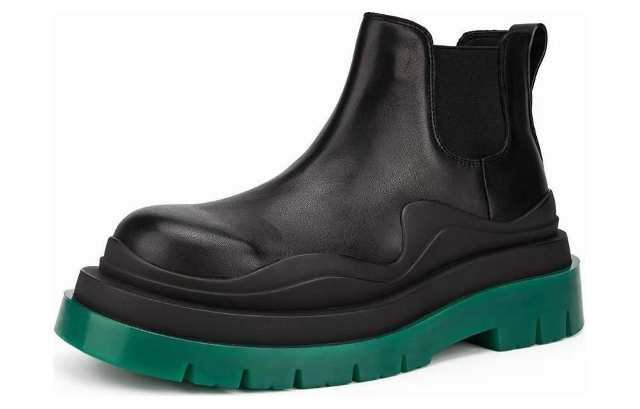 Ботинки мужские Bottega Veneta 630281VBS501025 черно-зелёные, 44 EU