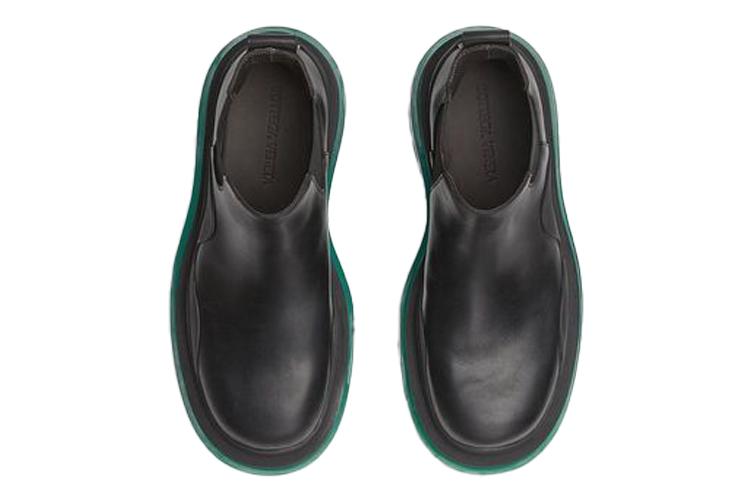 Ботинки мужские Bottega Veneta 630281VBS501025 черно-зелёные, 44 EU