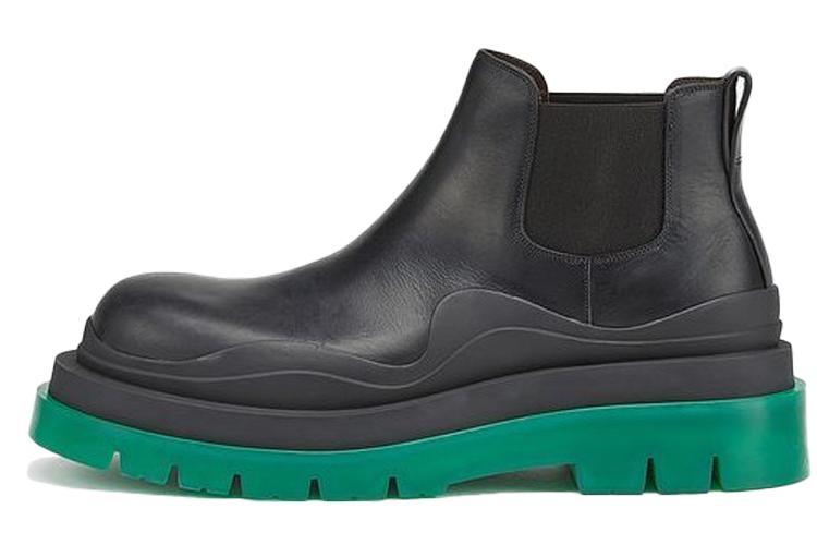 Ботинки мужские Bottega Veneta 630281VBS501025 черно-зелёные, 44 EU