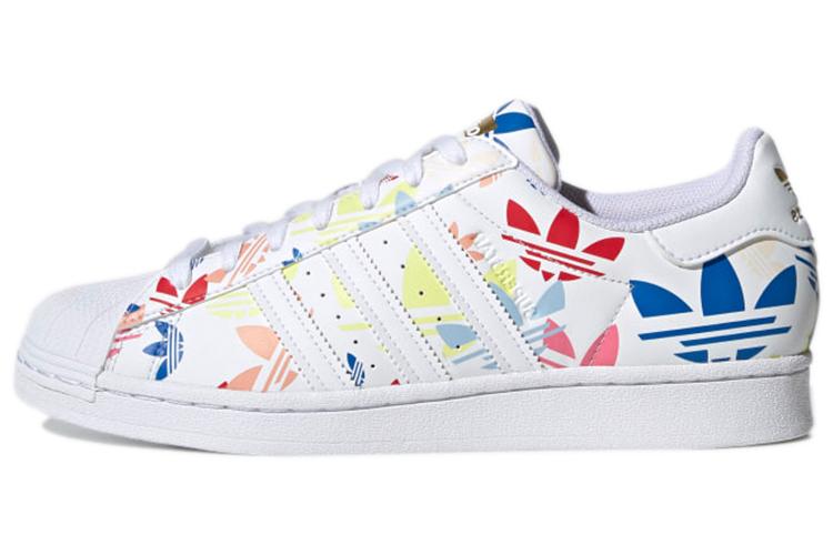 Кроссовки унисекс Adidas Superstar Allover Trefoil белые мульти
