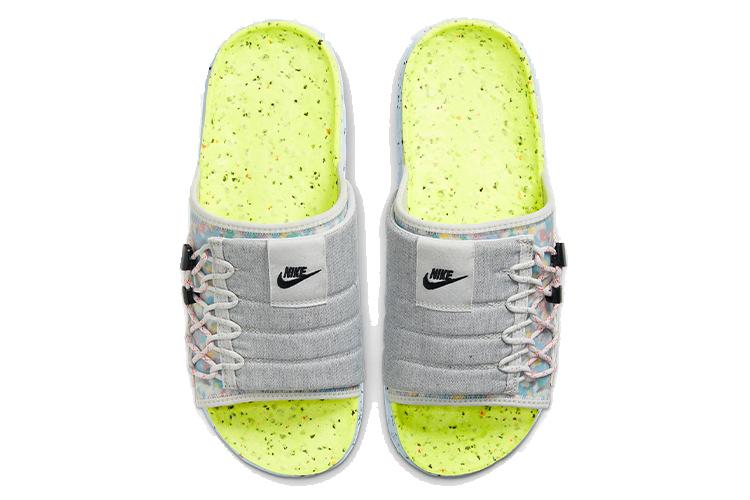 Шлепанцы Nike Asuna Crater platinum lint volt chambray blue black, 40 EU