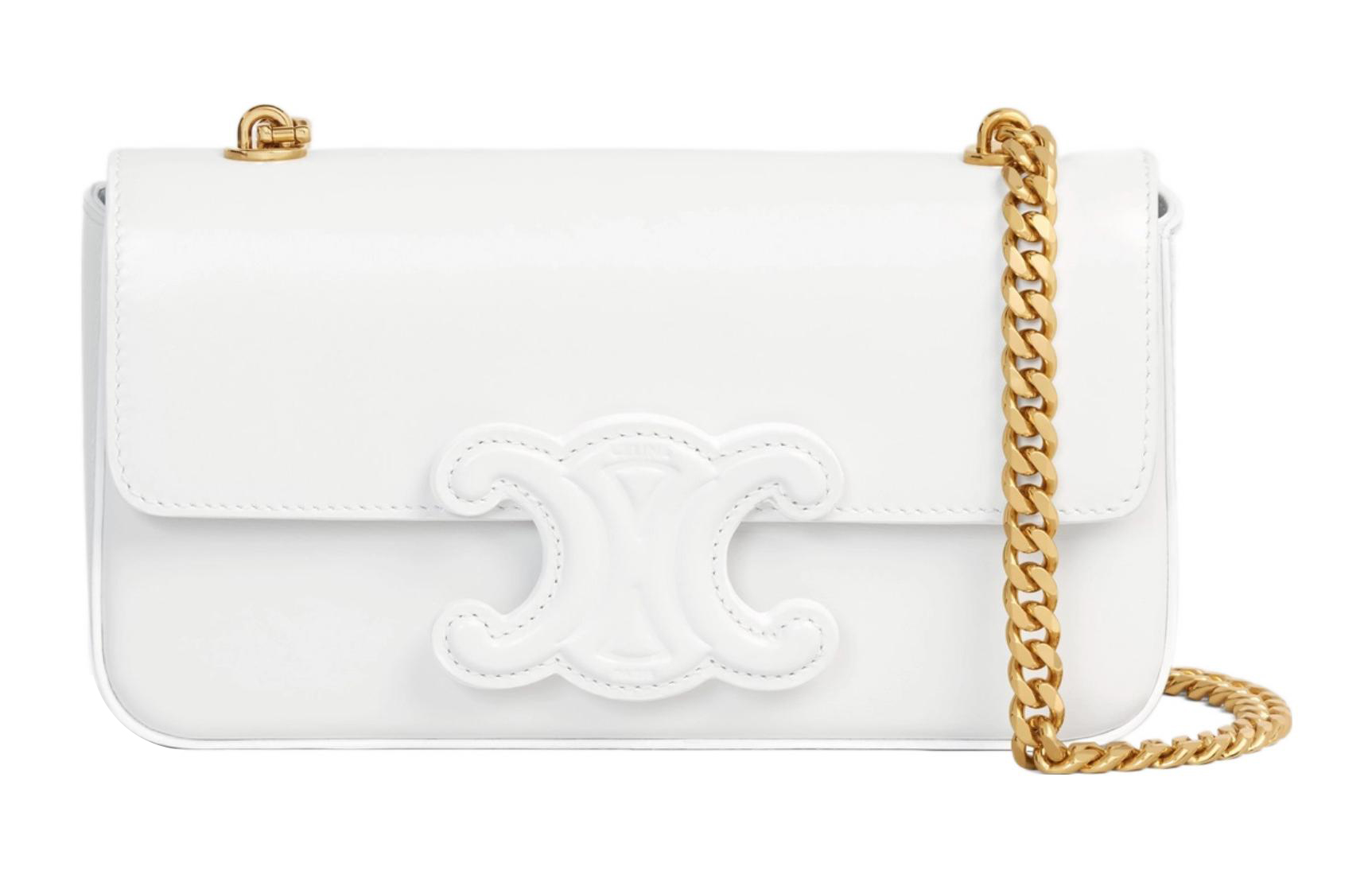 Сумка женская CELINE Triomphe белая