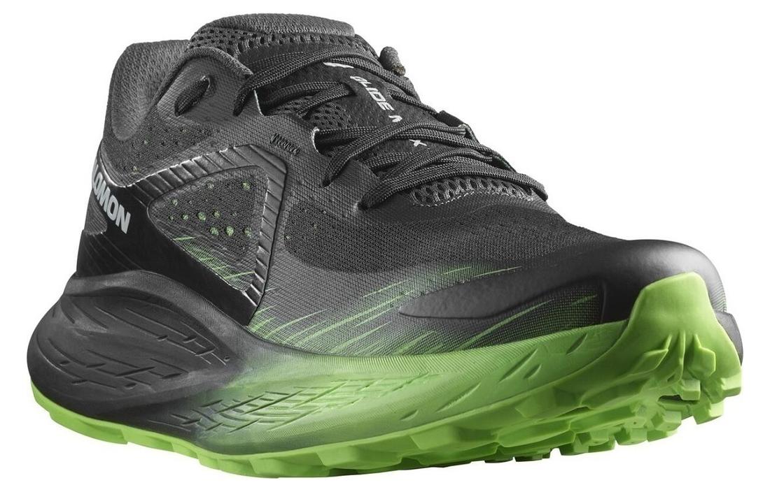 Спортивные ботинки мужские SALOMON Glide Max черные, зеленые, 44 EU