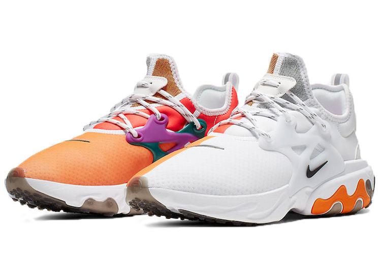 Кроссовки мужские Nike Beams X React Presto 'Dharma', бело-оранжевые, 44 EU