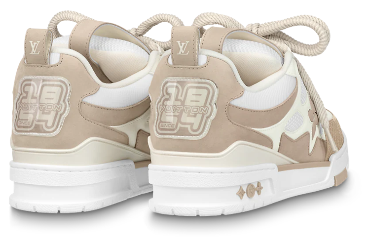 Кеды унисекс LOUIS VUITTON LV Trainer бежево-белые, 40 EU