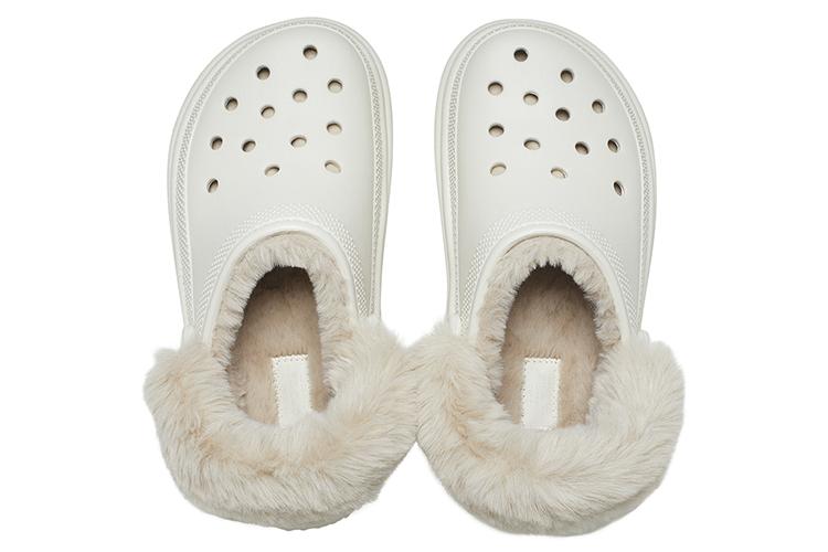 Шлепанцы унисекс Crocs Stomp Lined Clogs белые, 38-39 EU