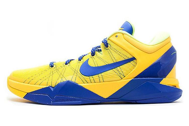 Кроссовки мужские Nike Kobe 7 Barcelona Away желтые-голубые, 44.5 EU