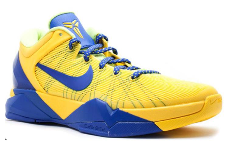 Кроссовки мужские Nike Kobe 7 Barcelona Away желтые-голубые, 44.5 EU