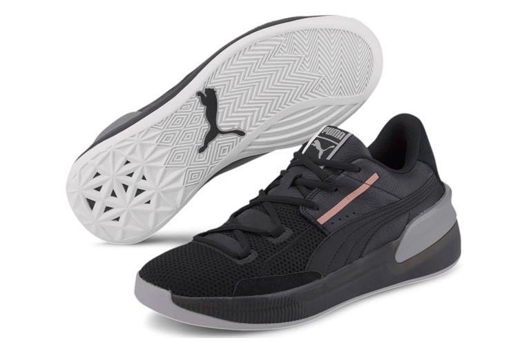 Кроссовки унисекс PUMA Clyde Hardwood Metallic черные-серые, 41 EU