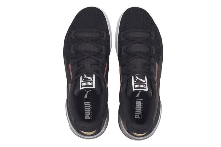 Кроссовки унисекс PUMA Clyde Hardwood Metallic черные-серые, 41 EU