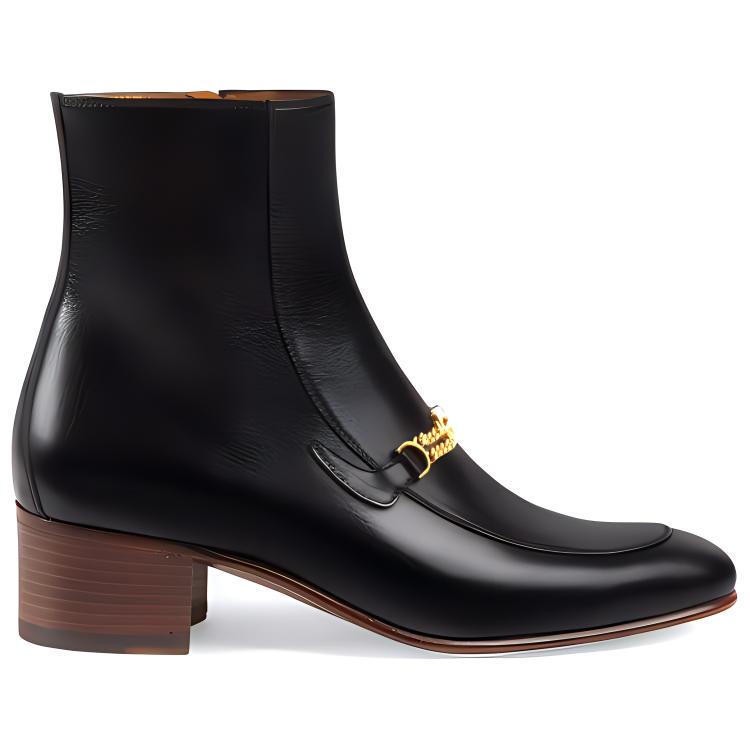 Ботильоны женские GUCCI 648697 D3V00 1000 черные, 38.5 EU