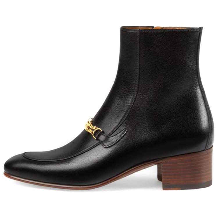 Ботильоны женские GUCCI 648697 D3V00 1000 черные, 38.5 EU