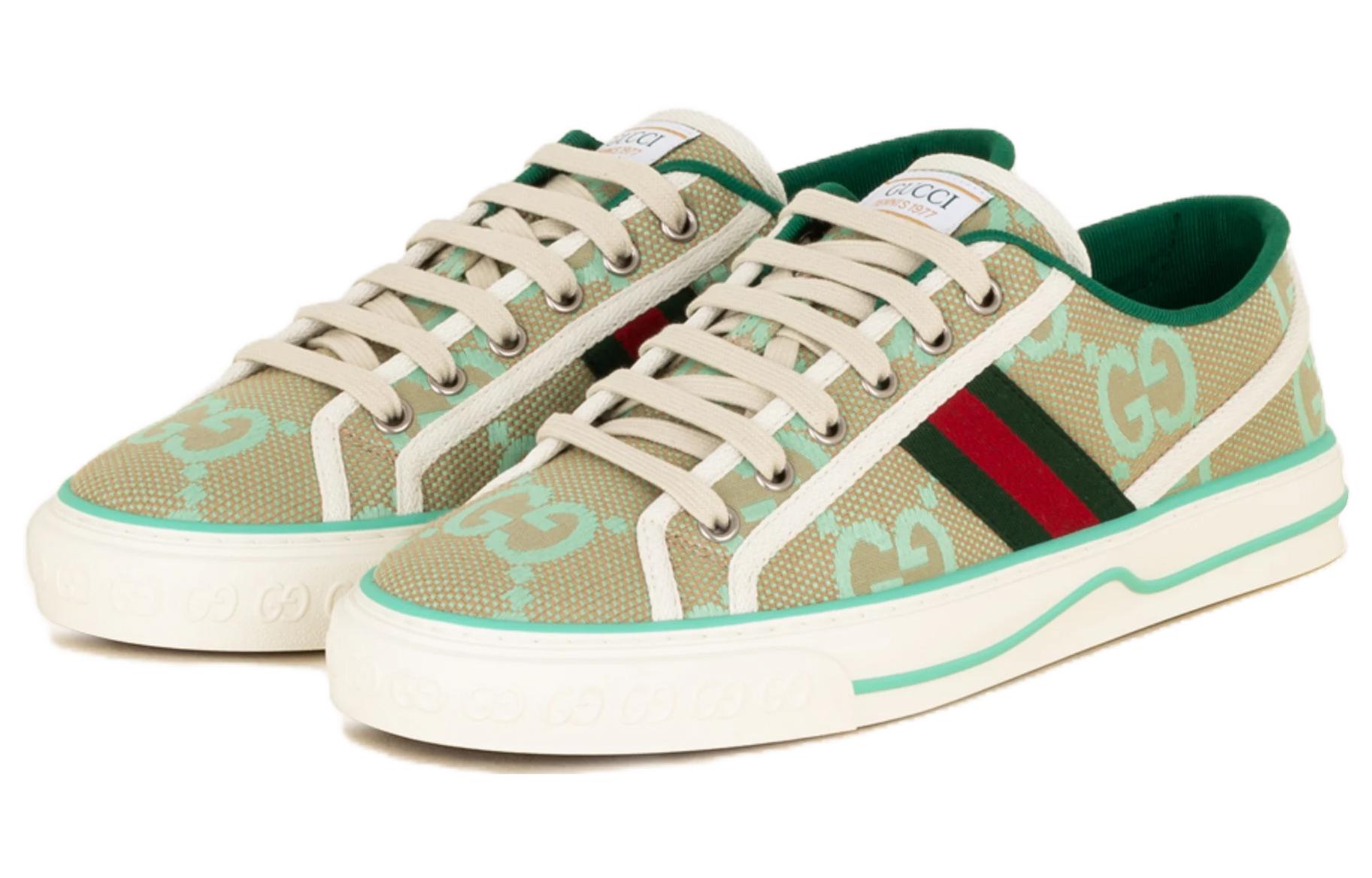 Кеды женские GUCCI Tennis 1977 Interlocking G, interlocking g green, 35 EU