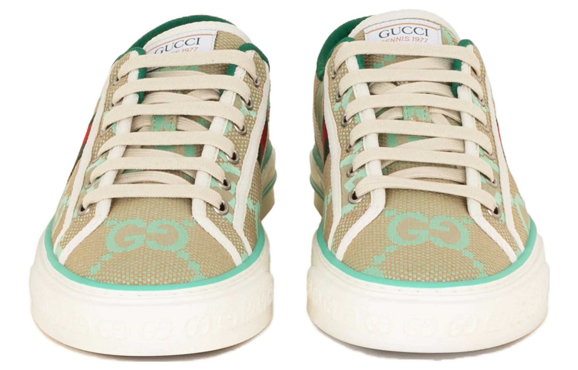 Кеды женские GUCCI Tennis 1977 Interlocking G, interlocking g green, 35 EU