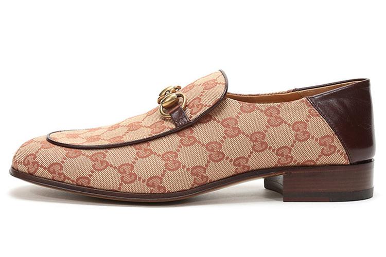 Лоферы мужские GUCCI 526298 9Y9W0 8369 хаки, 40.5 EU