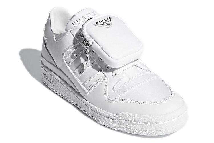 Кроссовки унисекс Adidas Forum Low PRADA белые, 39 1/3 EU