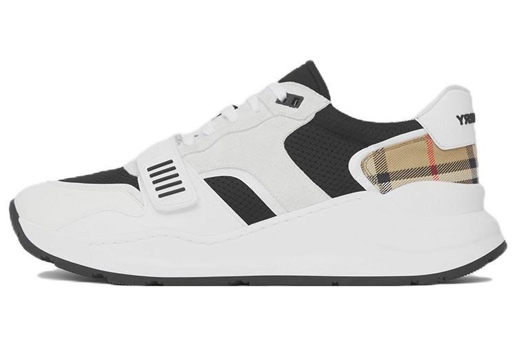 Кроссовки мужские Burberry Regis черные, белые, бежевые