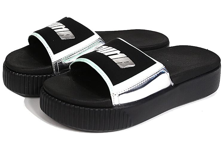 Шлепанцы женские PUMA Platform Slide Tz Metallic серебристые, 38 EU