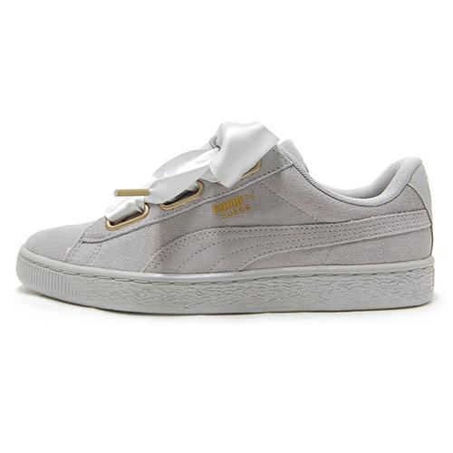 Кеды унисекс PUMA Suede Heart Satin Low Tops серые