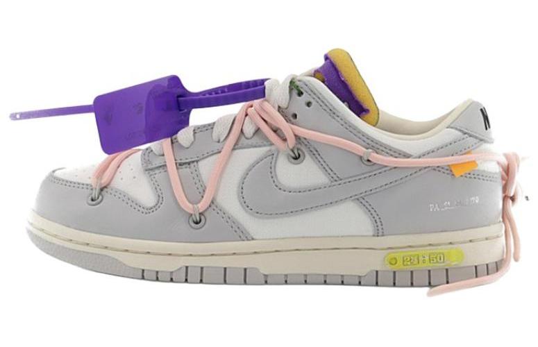 Кеды унисекс Nike Dunk Low Off White Lot 24, off white, 41 EU