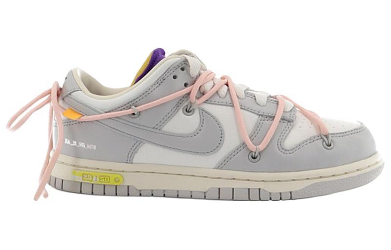 Кеды унисекс Nike Dunk Low Off White Lot 24, off white, 41 EU