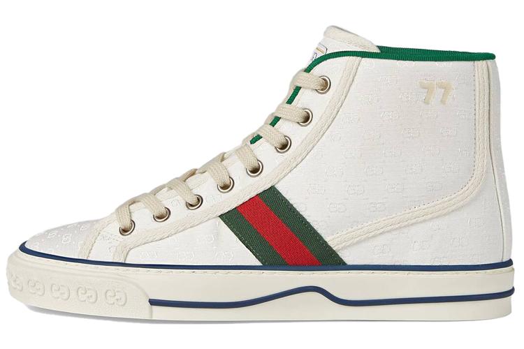 Кеды женские GUCCI Tennis 1977 High белые мини GG