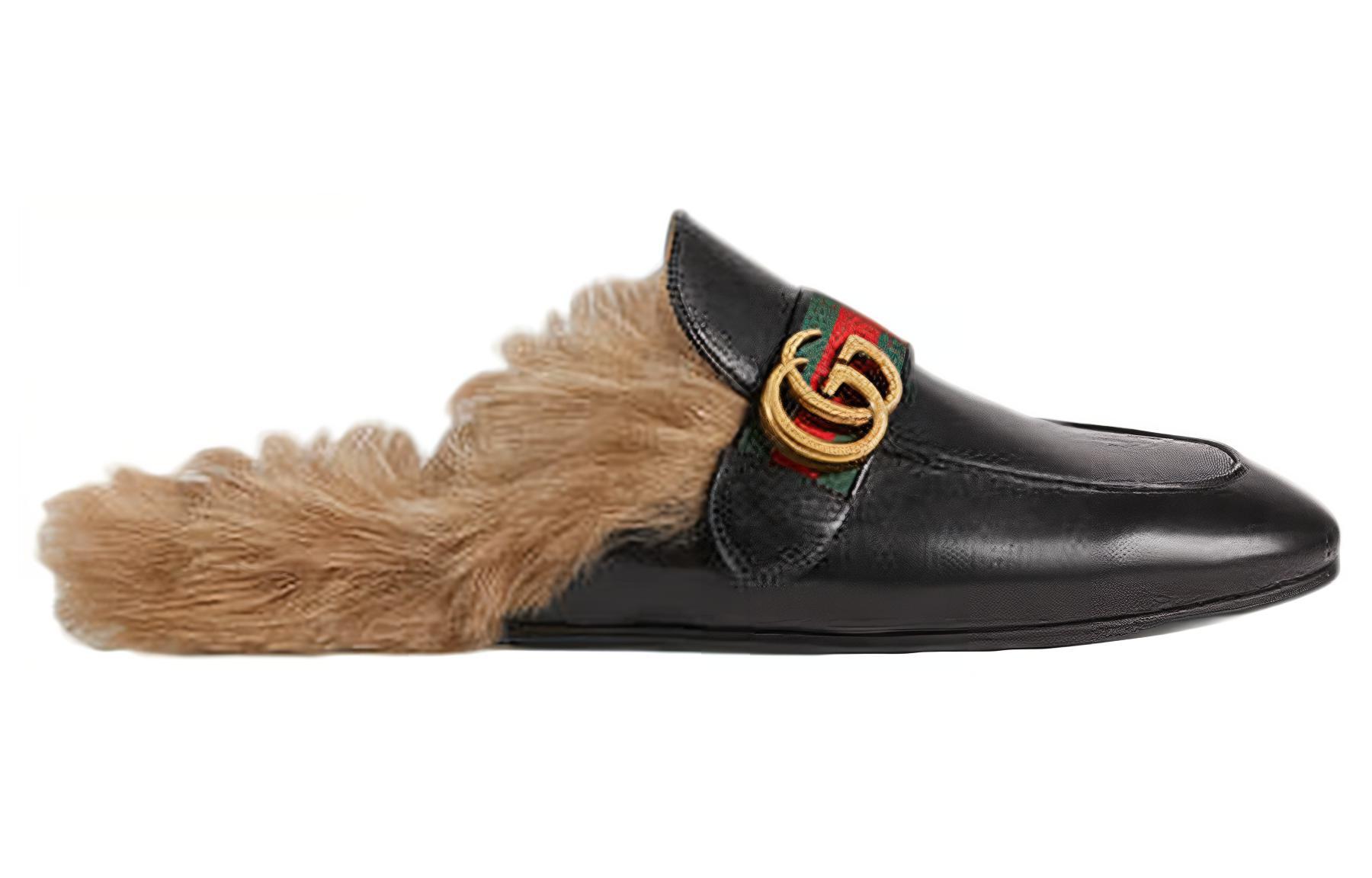 Шлепанцы мужские GUCCI Princetown черные, 40.5 EU