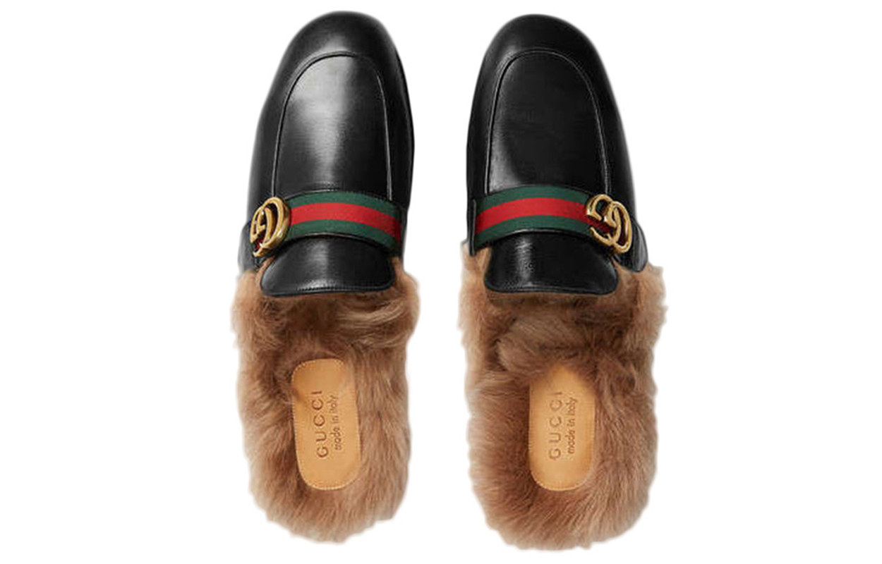 Шлепанцы мужские GUCCI Princetown черные, 40.5 EU