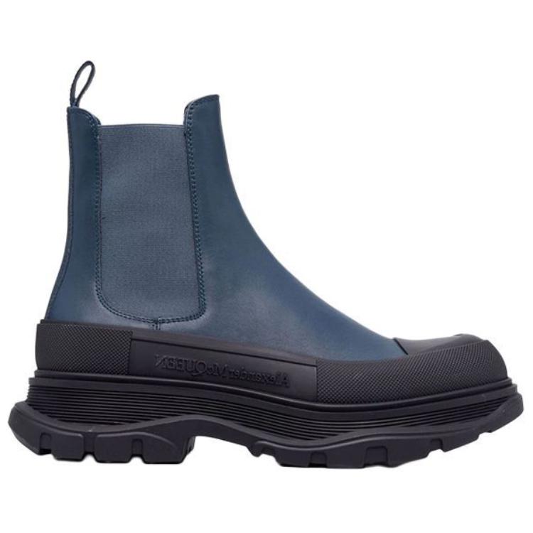 Ботинки мужские Alexander McQueen Tread Slick Boots синие-черные, 43 EU